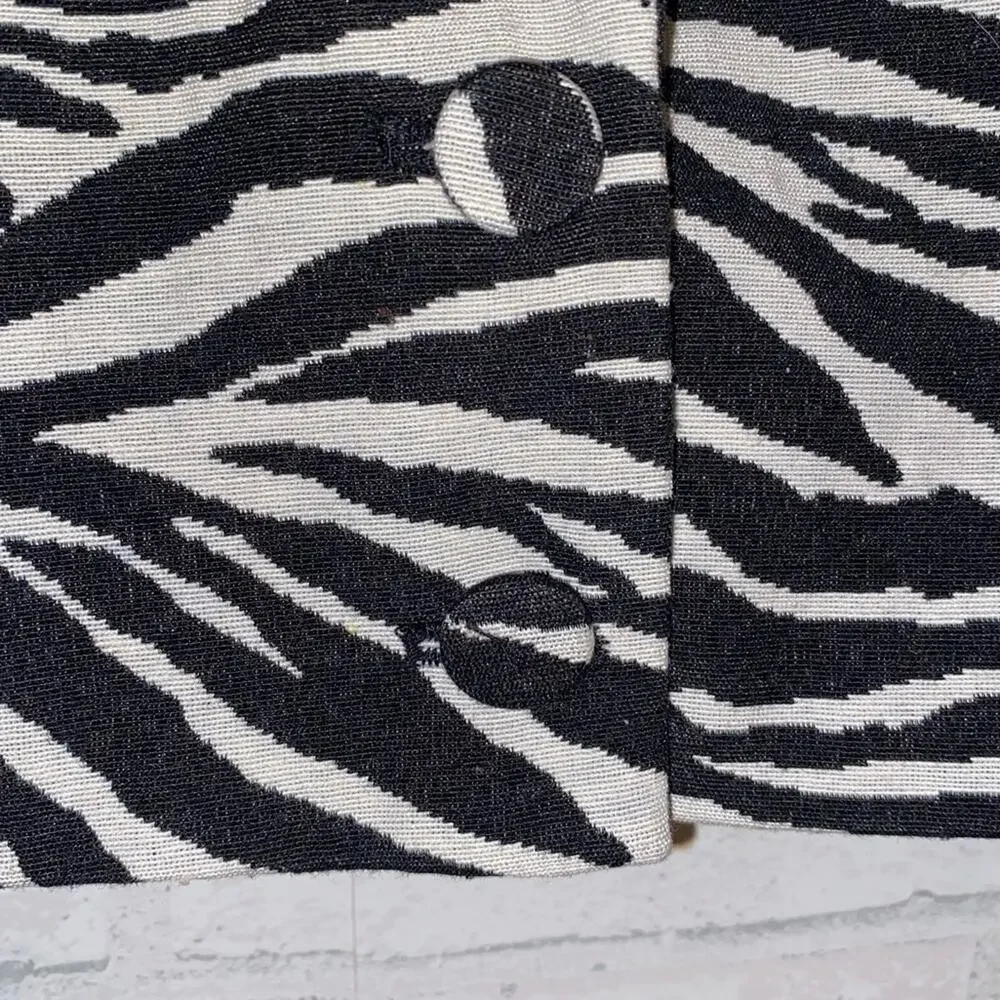 FOR LOVE & LEMONS $189 Josie Cropped Jacket in Zebra Small NWOT